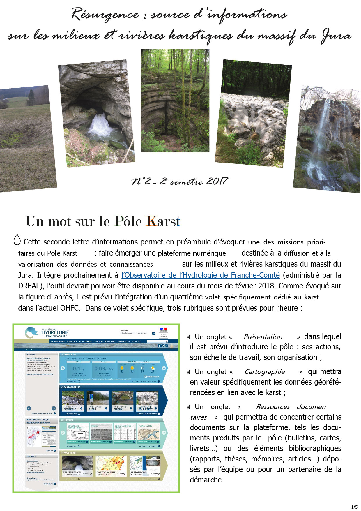 Newsletter Résurgence 2e sem 2017