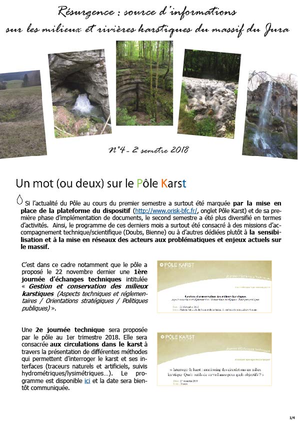 Newsletter Résurgence 2e sem 2018