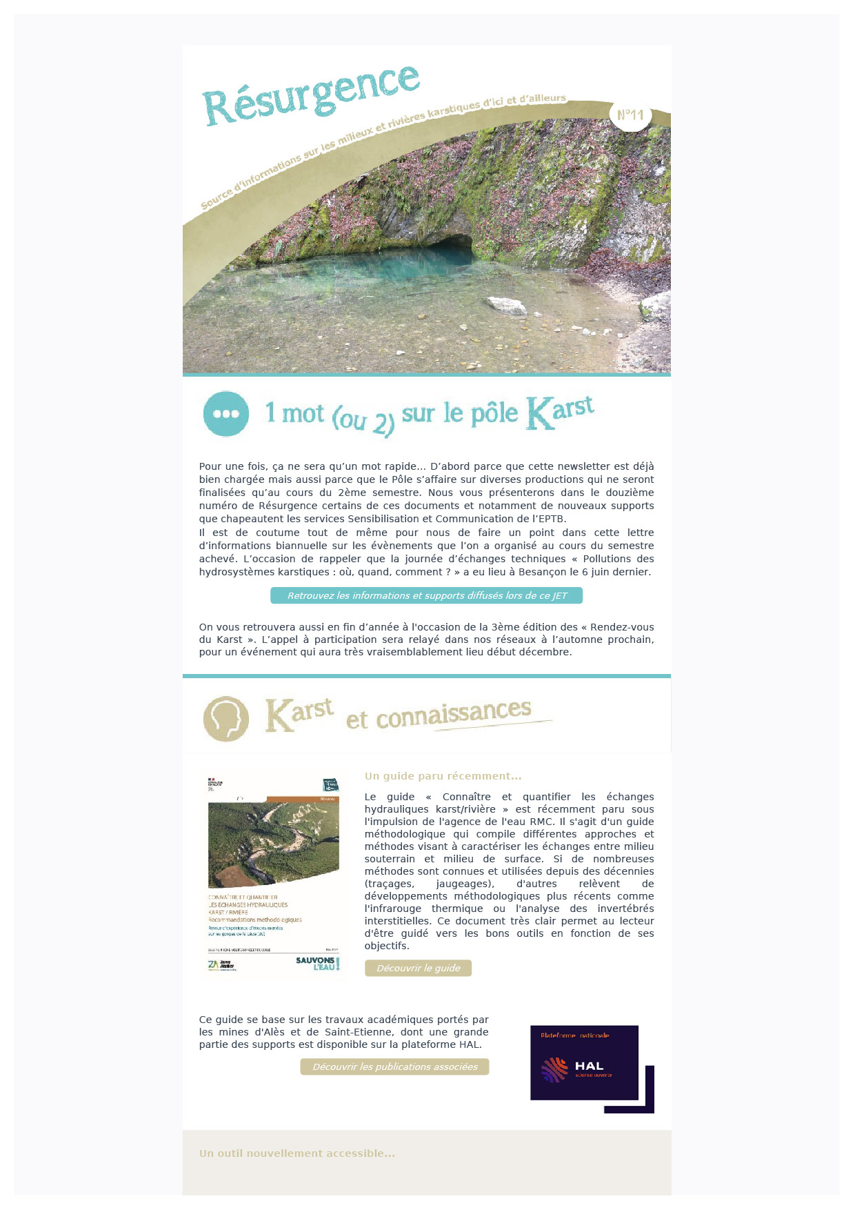 Newsletter Résurgence 1er sem 2022