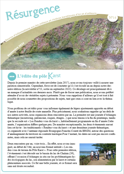 Newsletter Résurgence 2024